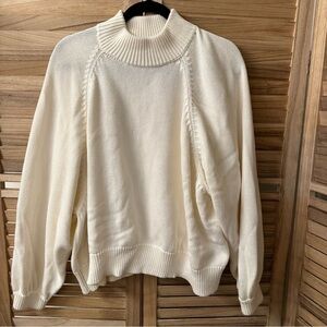 Mr. Mittens balloon-sleeve jumper in ivory size S